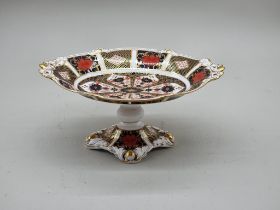 A Royal Crown Derby Imari oval comport, 26.5cm wide.