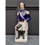 A large Victorian Staffordshire pottery figure of 'Louis Napoleon', 42cm high.