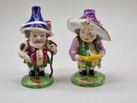 A pair of 19th century Derby 'Mansion House' dwarfs.