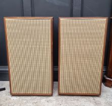 Hi-Fi Equipment: a large pair of vintage speakers, possibly Tannoy, 85 high x 46.5cm wide. (2)