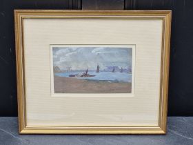 Rowland Hilder, 'Erith', signed, titled and dated '23, gouache, 10.5 x 18cm.