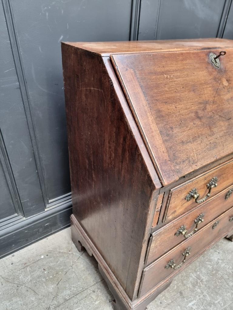 A small George III mahogany bureau, 76cm wide. - Image 6 of 6