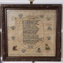 A George III verse sampler, by Mary Green, June 1st 1812, 31.5 x 32.5cm.