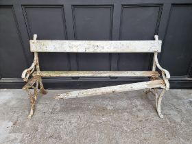 An old cast iron bench, (a.f.).
