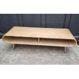 A 'Jual Retro' plywood coffee table, 151cm wide.
