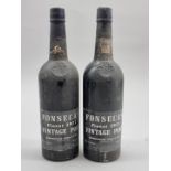 Two 75cl bottles of Fonseca's Finest 1977 Vintage Port. (2)