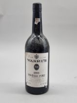 A 75cl bottle of Warre's 1983 Vintage Port, bottled in 1985.