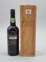 A 70cl bottle of St Michael 1984 LBV Port, in owc.