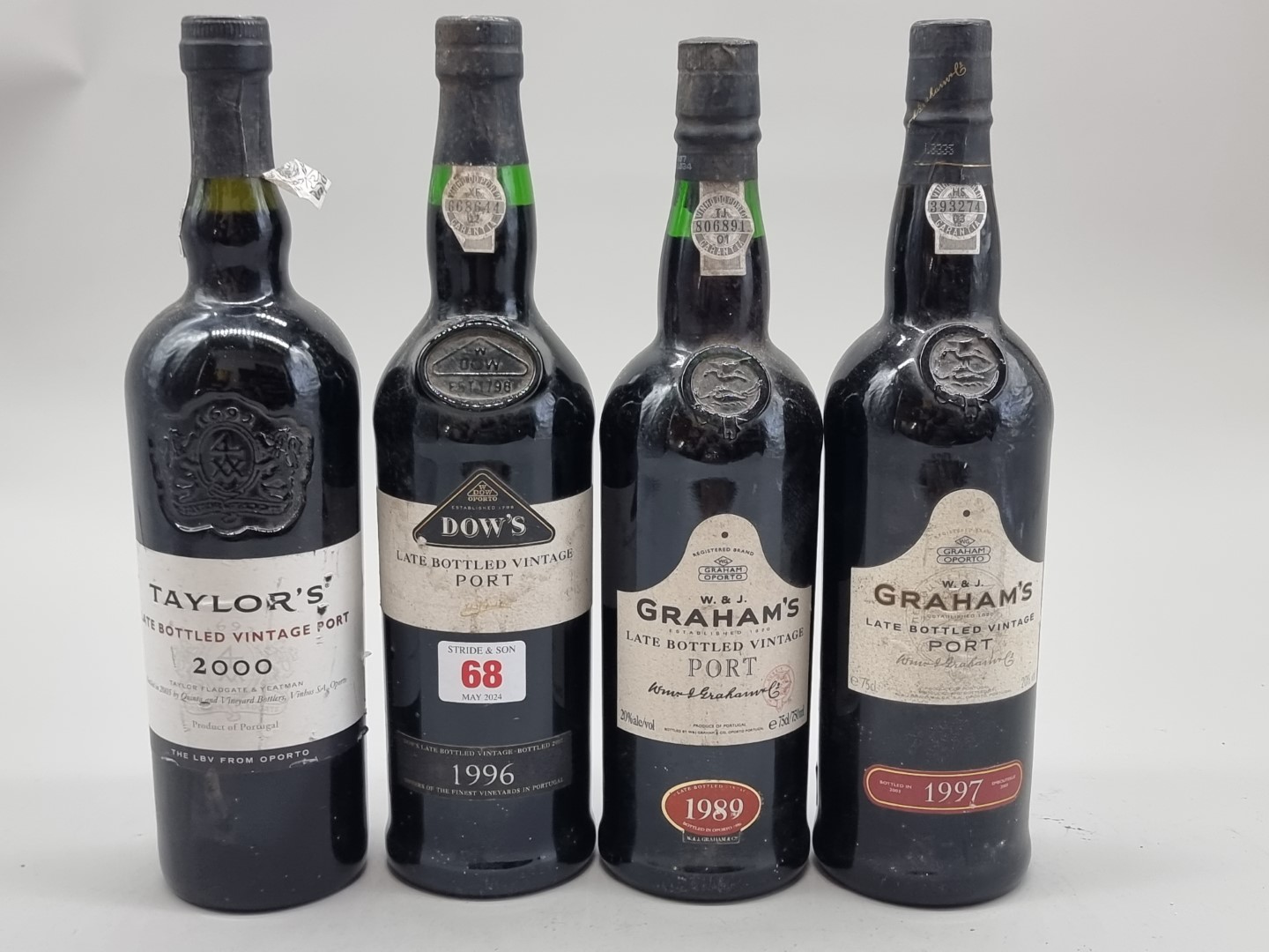Four 75cl bottles of LBV Port, comprising: Graham's 1989; Dow's 1996; Graham's 1997; and Taylor's