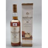 A 70cl bottle of The Macallan 10 Year Old Whisky, in card box.