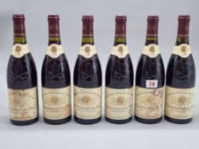 Six 75cl bottles of Chateauneuf du Pape, 1986, Font de Michelle. (6)