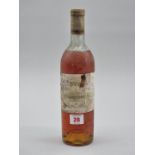 A bottle of Chateau Filhot, Sauternes, 1969.