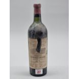 A bottle of Chateau Grand-Puy-Ducasse, Pauillac, 1955.