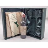 A bottle of Chateau Margaux, 1944, in presentation box, with certification and The Times,