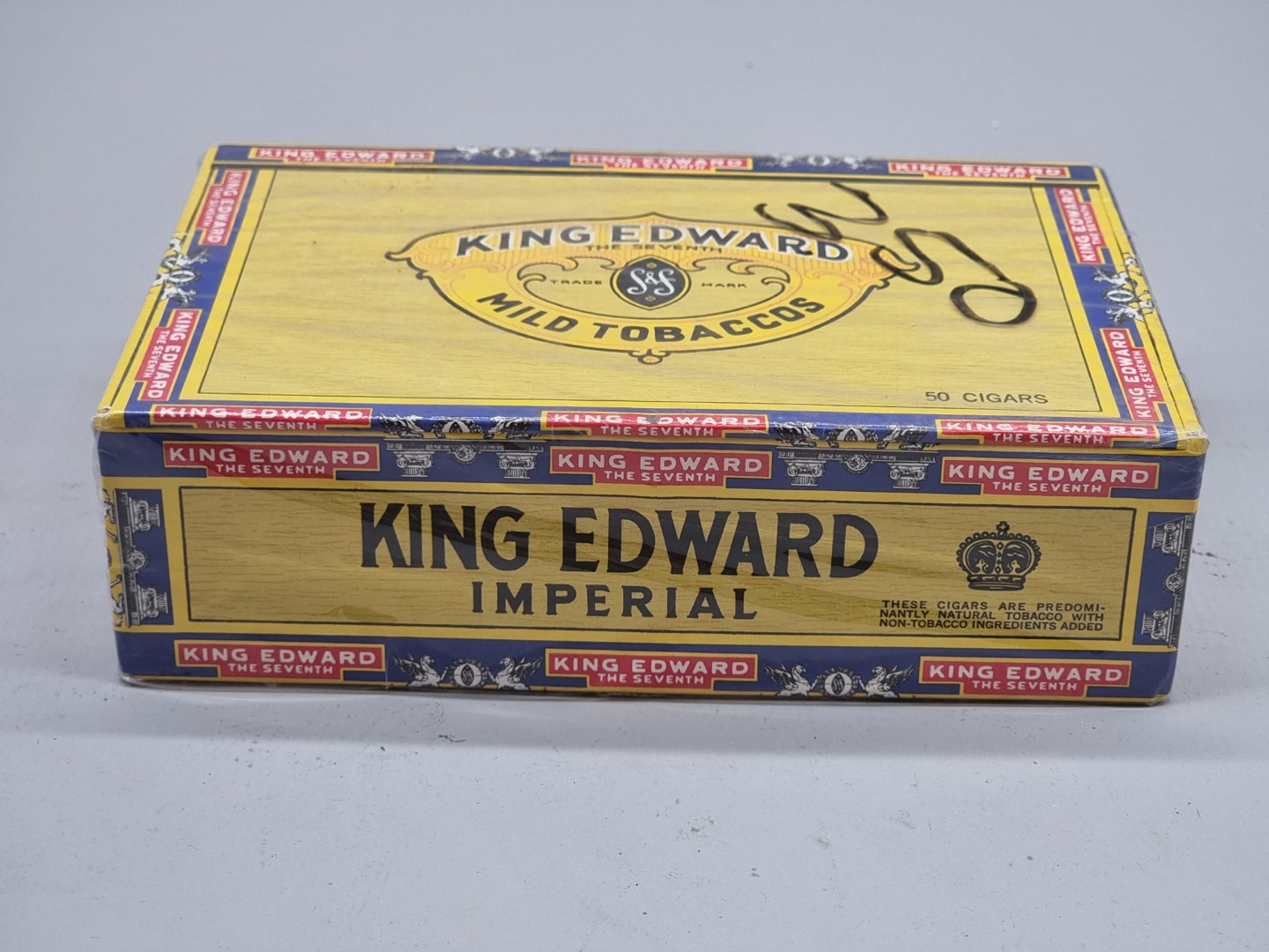 Cigars: a sealed box of 50 King Edward 'Imperial' cigars.