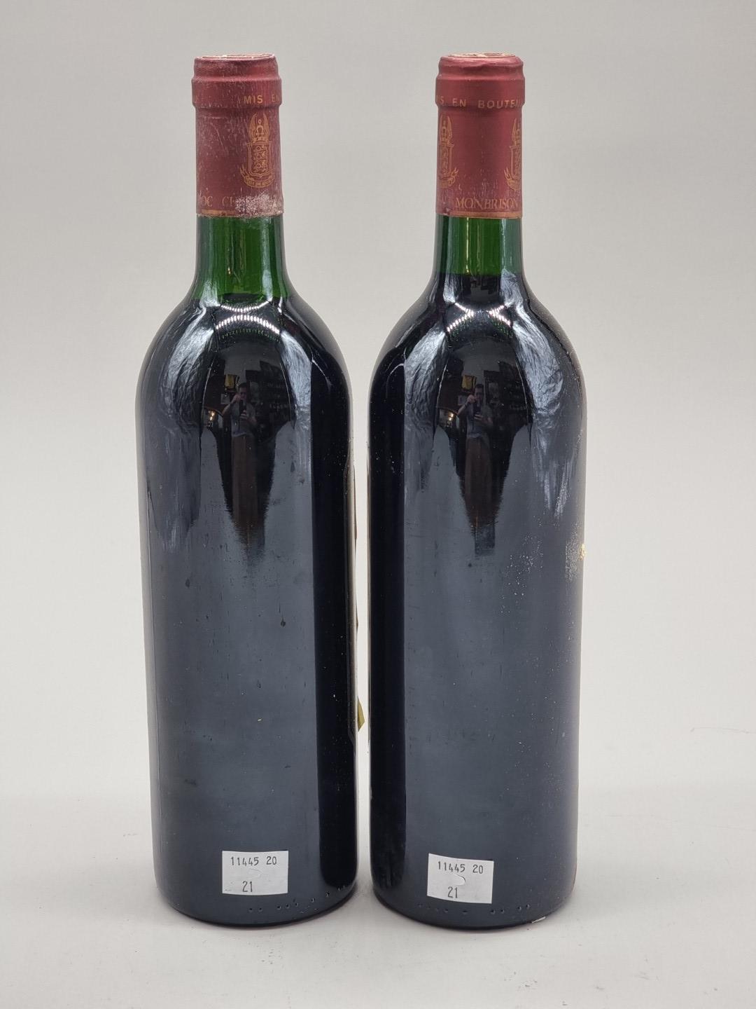 Two 75cl bottles of Chateau Monbrison, 1988, Cru Bourgeois Margaux. (2) - Bild 2 aus 3