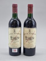 Two 75cl bottles of Chateau Monbrison, 1988, Cru Bourgeois Margaux. (2)