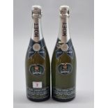 Two 75cl bottles of Moet & Chandon 1977 Vintage Silver Jubilee Cuvee Champagne. (2)