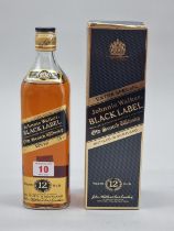 A 75cl Johnnie Walker Black Label blended Whisky, 1980s bottling, in card box.