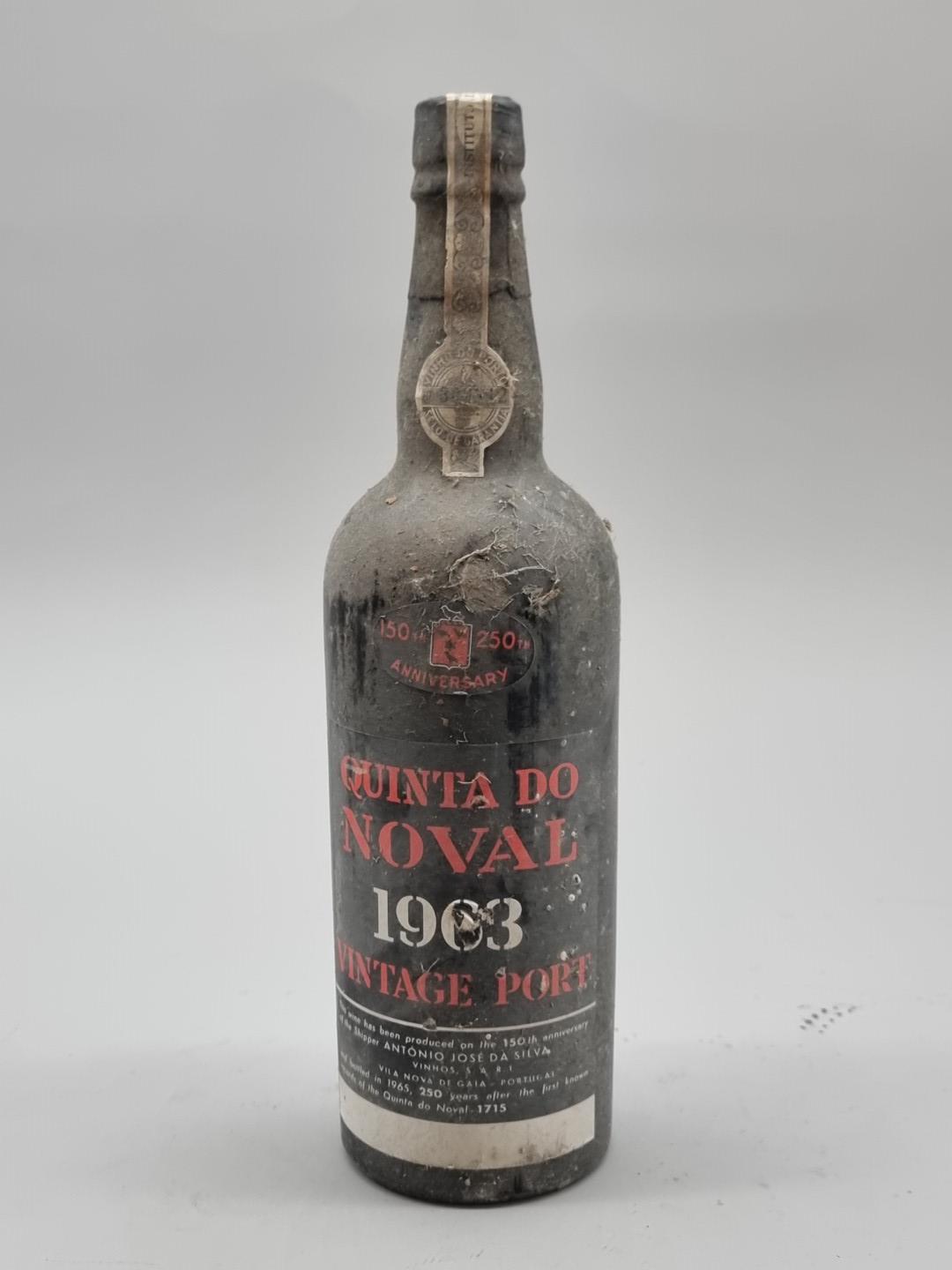 A bottle of Quinta Do Noval 1963 Vintage Port.