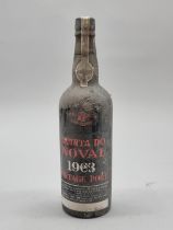 A bottle of Quinta Do Noval 1963 Vintage Port.