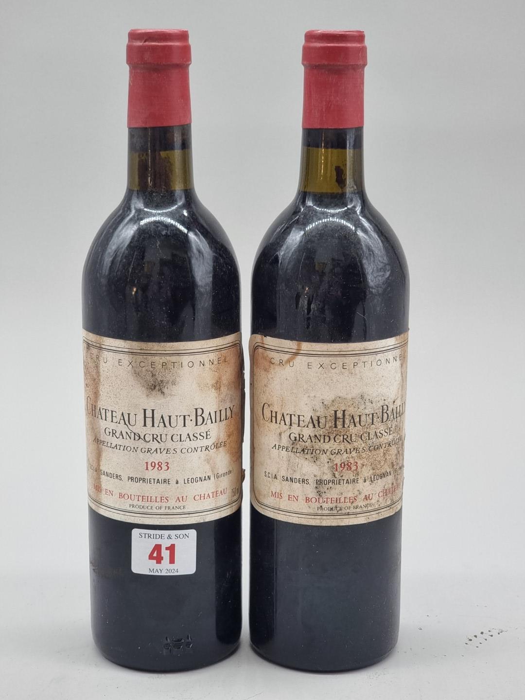 Two 75cl bottles of Chateau Haut-Bailly, 1983, Grand Cru Classe. (2)