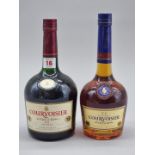 Two bottles of Courvoisier VS Cognac, comprising: a 1 litre and 70cl example. (2)