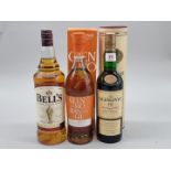 A 70cl bottle of The Glenlivet 12 Year Old Whisky, in card tube; together with a 70cl bottle of