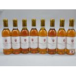 Eight 37.5cl bottles of Chateau Piot-David, 1989, Sauternes. (8)