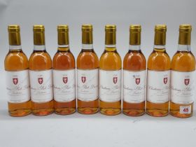 Eight 37.5cl bottles of Chateau Piot-David, 1989, Sauternes. (8)