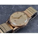 A circa 1949 Omega 'Jumbo' 9ct gold manual wind wristwatch, 33mm, Ref. 11608687, Cal. 265, on