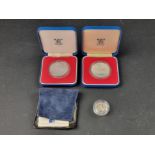 Coins: two cased silver Elizabeth II 1977 Silver Jubilee commemorative crowns; together with a
