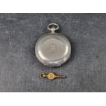 A Victorian silver hunter pocket watch, by J.B Dent & Son, London, with subsidiary seconds dial,