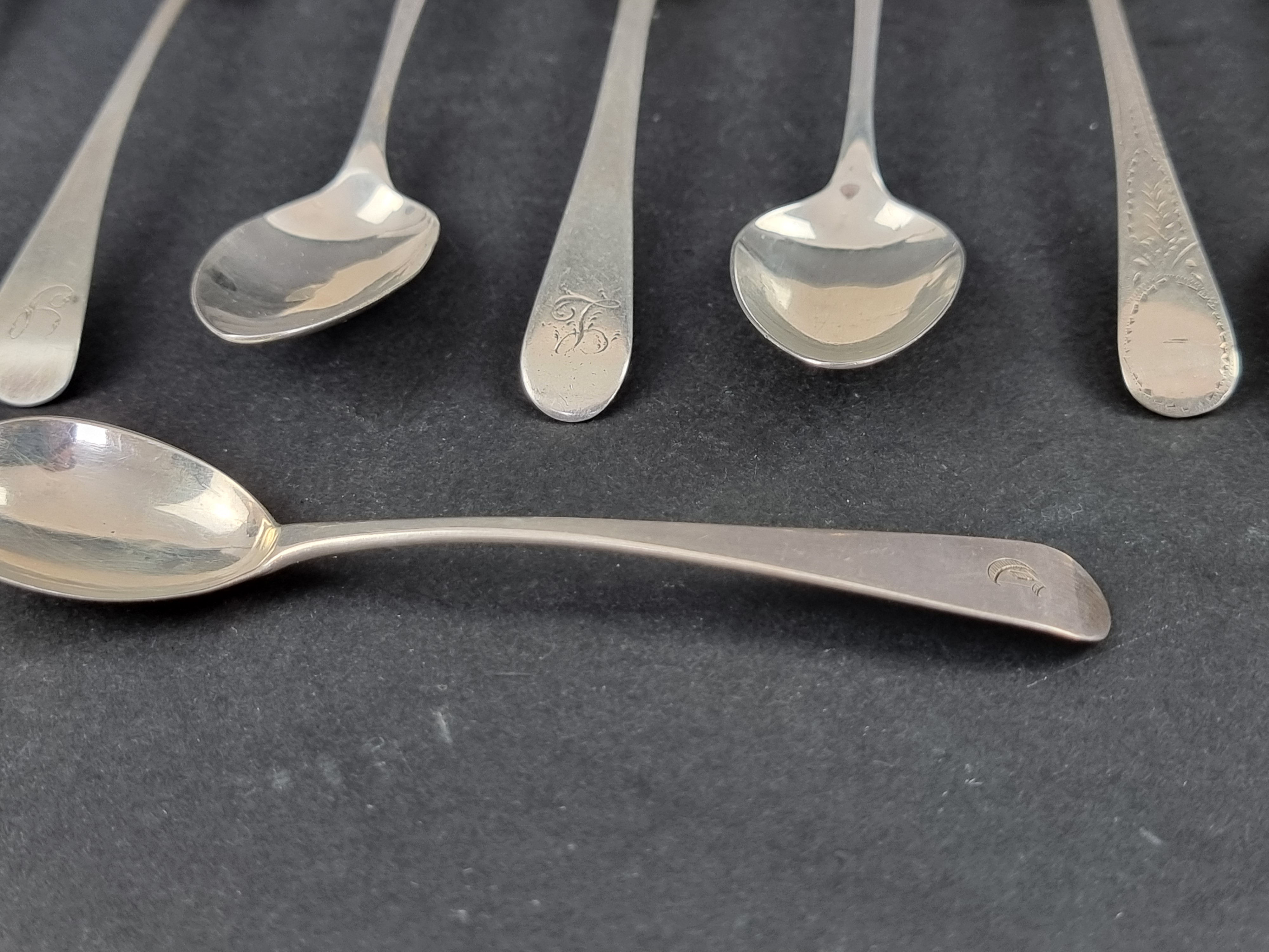 Ten various silver teaspoons, 142g. - Image 4 of 4