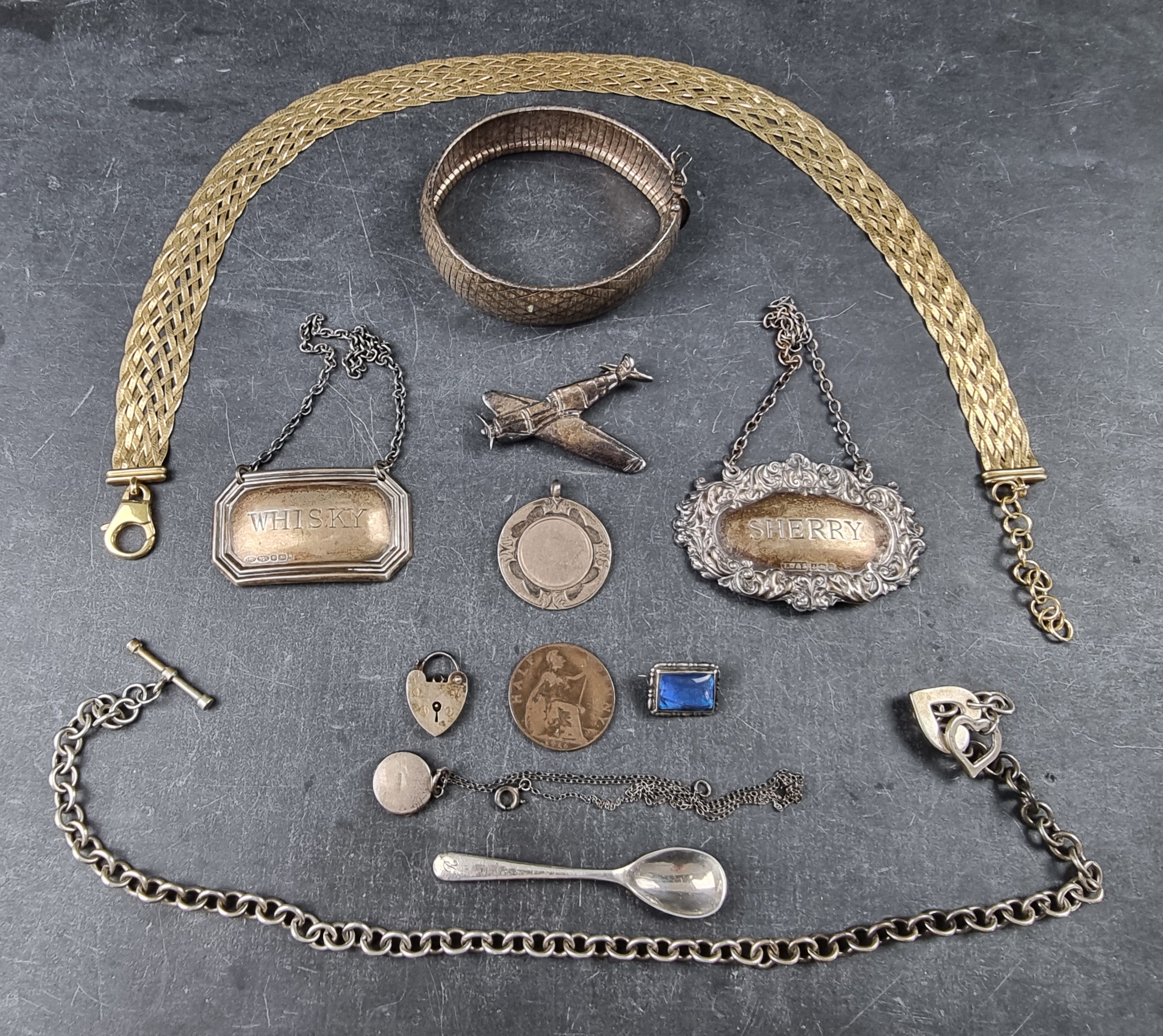 A group of silver and .925 jewellery; together with other silver items.