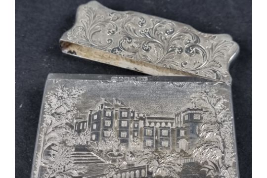 A Victorian silver 'Windsor Castle' card case, by Taylor & Perry, Birmingham 1842, 9.5cm long, 74g. - Image 2 of 3