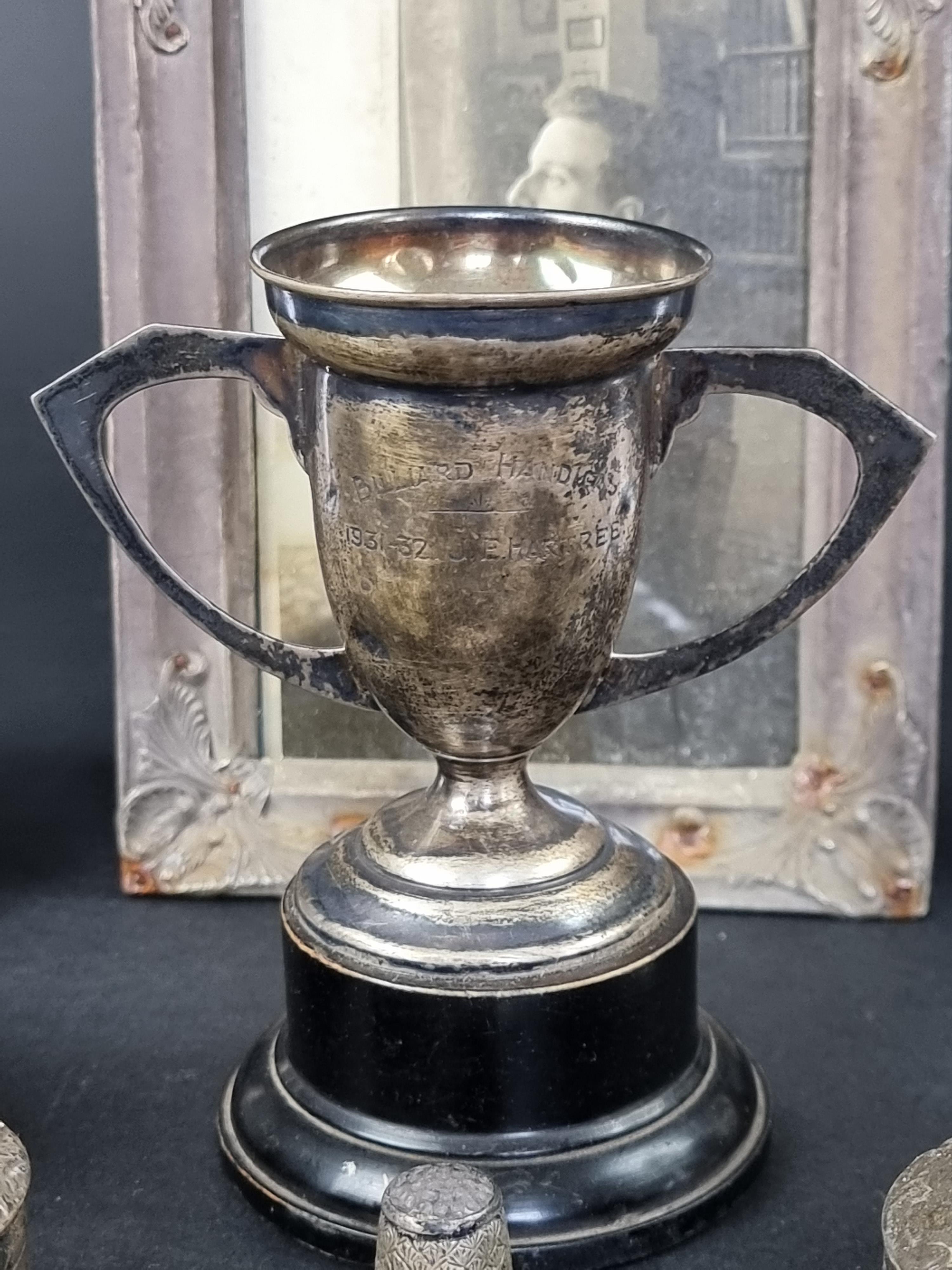 A group of silver and white metal items; to include three photograph frames; a silver mounted - Image 2 of 5