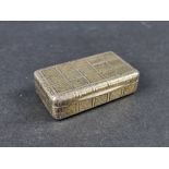A George III silver and parcel gilt snuff box, by WPBS, London 1799, 7cm wide, 84g.