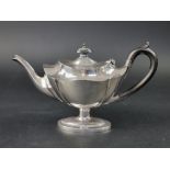 A Victorian silver teapot, probably by Thomas Liddiard, London 1901, height to handle 15.5cm,