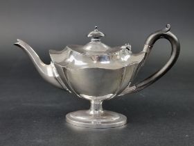 A Victorian silver teapot, probably by Thomas Liddiard, London 1901, height to handle 15.5cm,