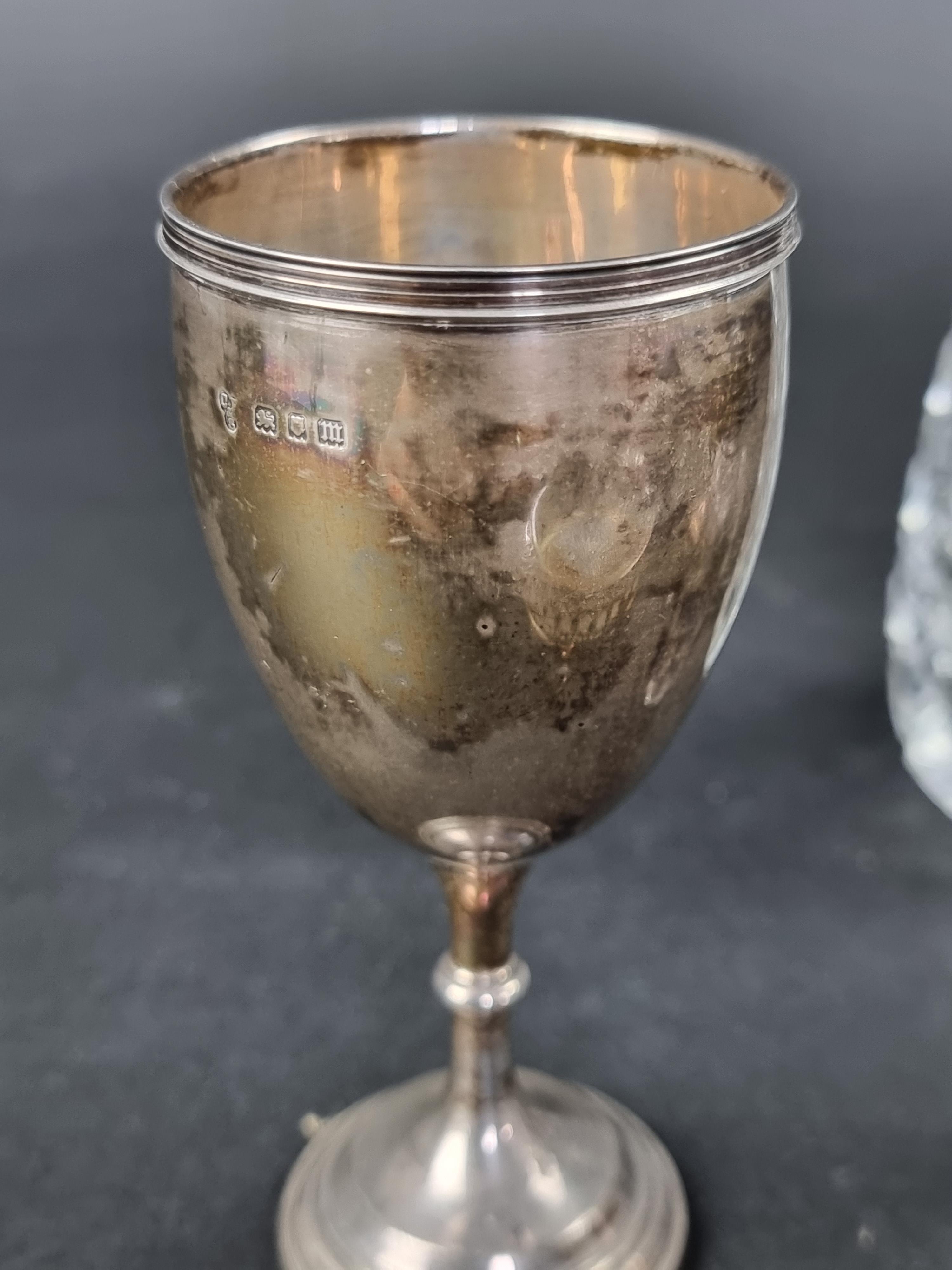 A silver goblet, by Charles Boyton & Son Ltd, London 1927, 12cm high; together with four other - Image 2 of 3