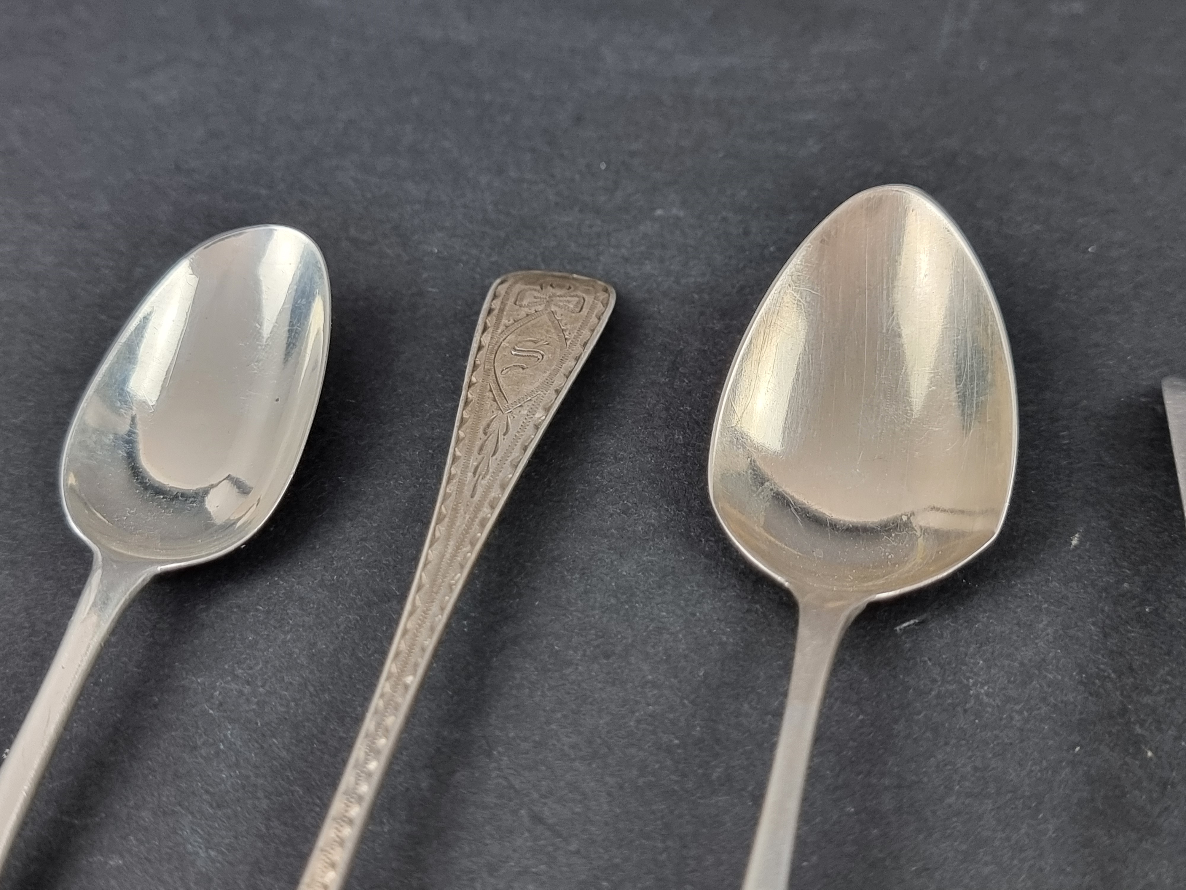 Ten various silver teaspoons, 142g. - Image 3 of 4