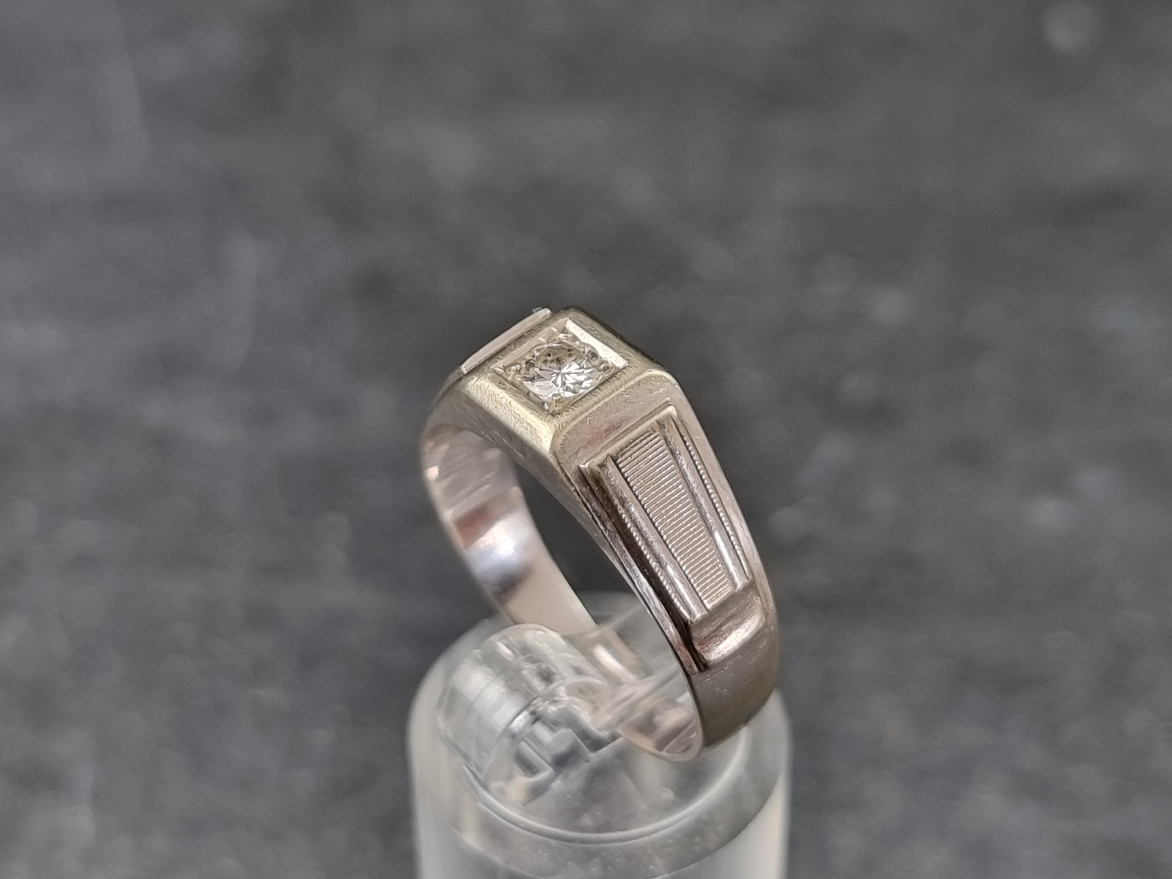 A diamond solitaire ring, stamped '750', size U. - Image 2 of 3