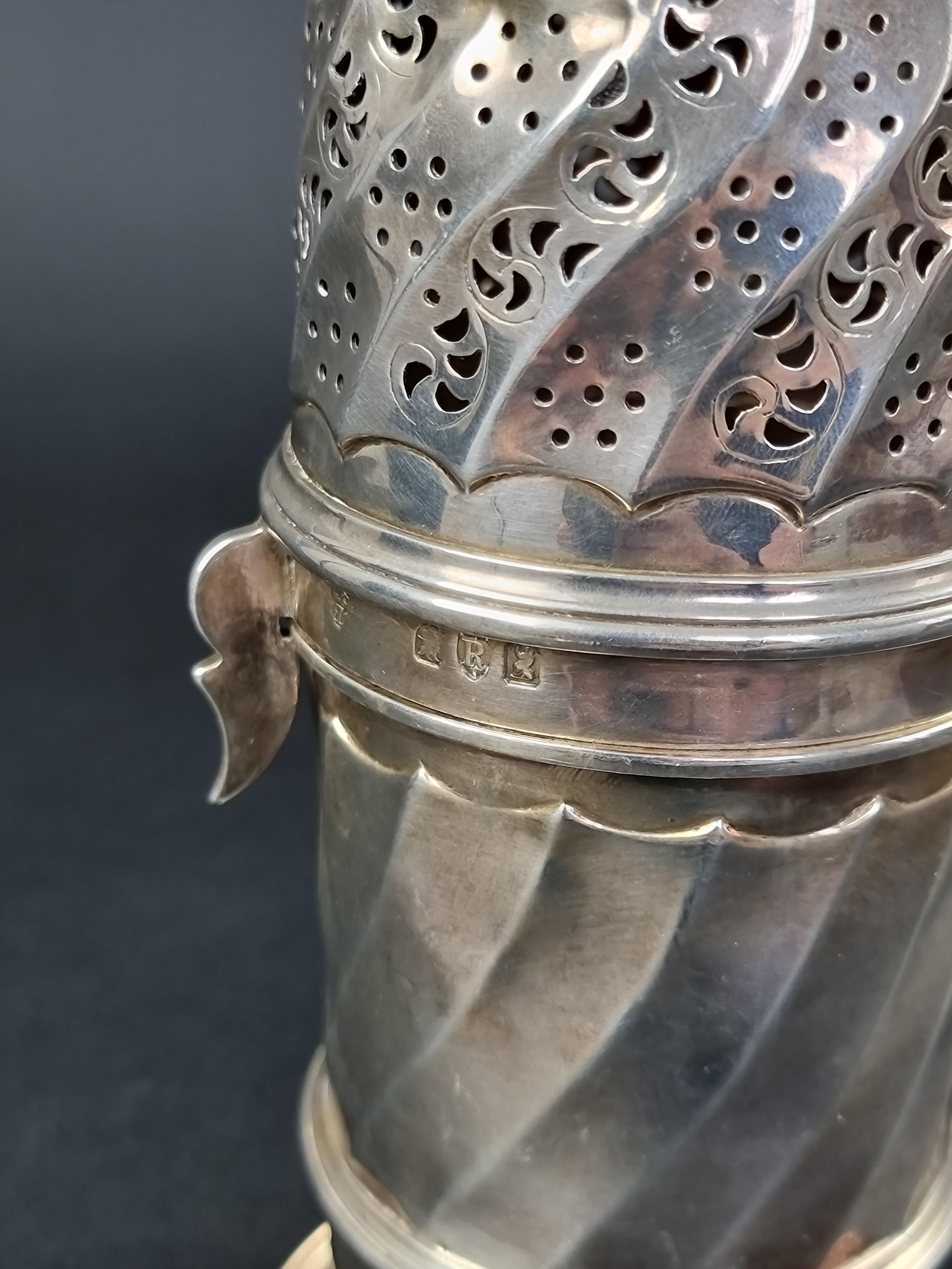 An unusual silver sugar caster, by Charles Stuart Harris, London 1892, 21cm high, 354g. - Image 2 of 4