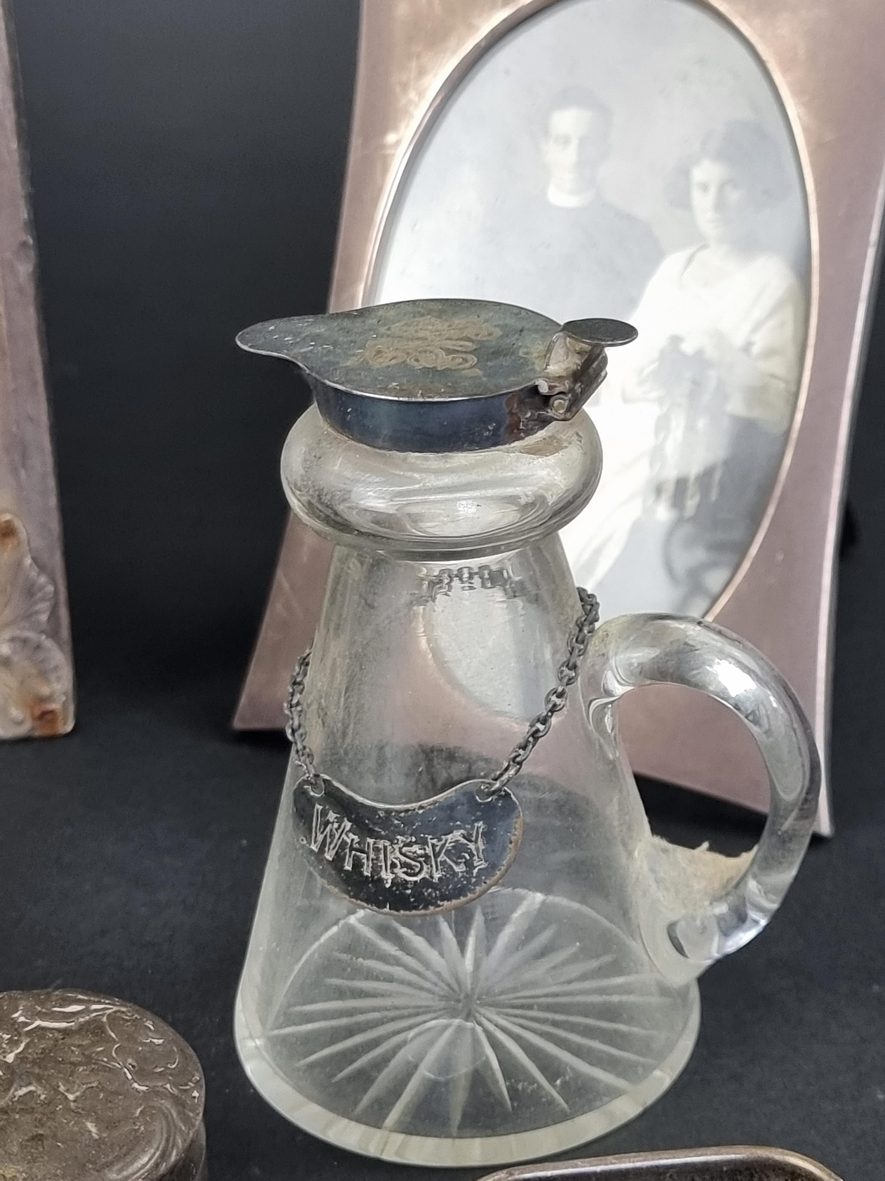 A group of silver and white metal items; to include three photograph frames; a silver mounted - Image 3 of 5