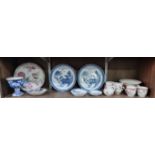 A interesting collection of Chinese porcelain, Kangxi and later, largest 21.5cm wide, (s.d. to