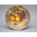 A Royal Worcester fruit painted cabinet plate, by H Ayrton, signed, 27cm diameter.