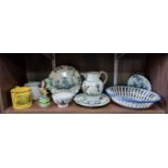 An interesting group of late 18th/early 19th century pearlware and creamware pottery, to include a