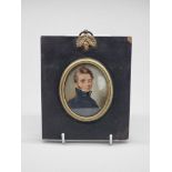 British School, early 19th century, head and shoulders portrait miniature of a gentleman, on