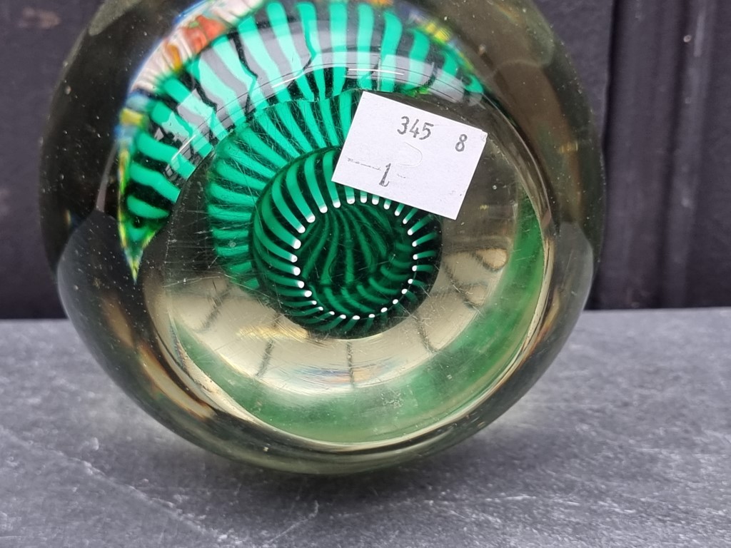 A large antique glass paperweight, 11.5cm high. - Image 3 of 3